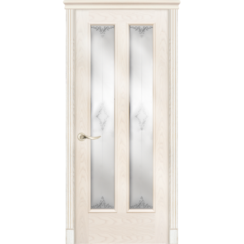 Межкомнатная дверь La Porte серия Classic модель 300.8 ясень карамель со стеклом Рим