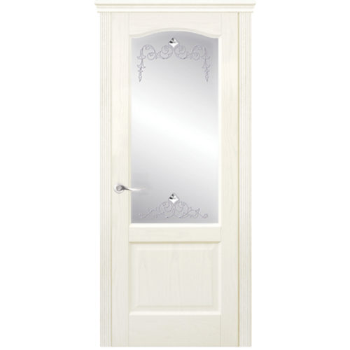 Межкомнатная дверь La Porte серия New Classic модель 200.4 ясень карамель контур с бевелсами Муза