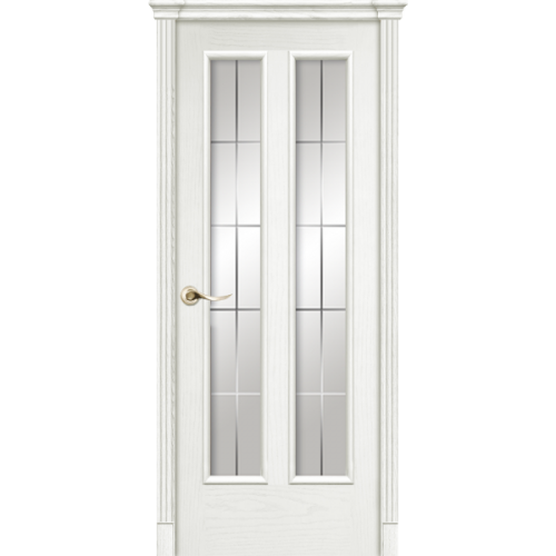 Межкомнатная дверь La Porte серия Classic модель 300.8 ясень бланко со стеклом Классика