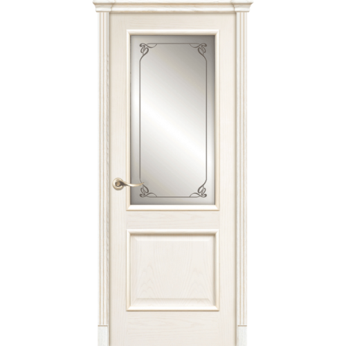 Межкомнатная дверь La Porte серия Classic модель 300.3 ясень карамель со стеклом Мари