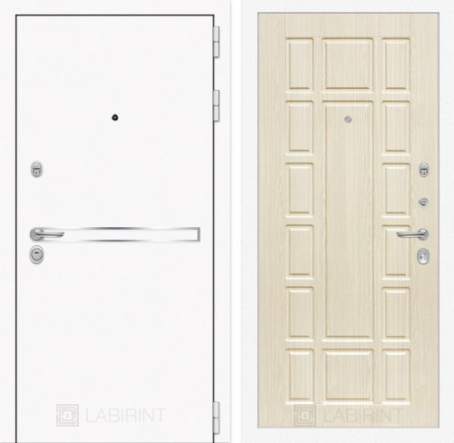 Входная дверь Лабиринт Line White 12 - Беленый дуб