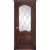 Межкомнатная дверь La Porte серия Classic модель 300.5 красное дерево со стеклом Ромб