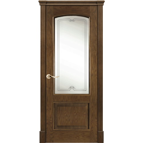 Межкомнатная дверь La Porte серия Classic модель 300.2 дуб миндаль со стеклом Монро