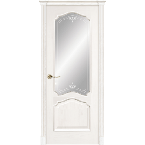 Межкомнатная дверь La Porte серия Classic модель 300.5 ясень бланко со стеклом Аллегро