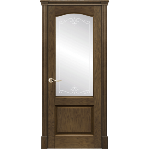 Межкомнатная дверь La Porte серия New Classic модель 200.4 дуб миндаль с матовым стеклом Рада