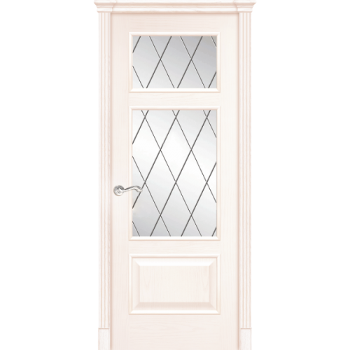 Межкомнатная дверь La Porte серия Classic модель 300.6 ясень карамель со стеклом Ромб