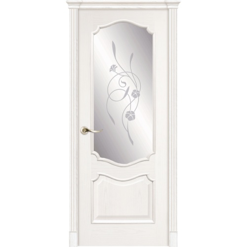 Межкомнатная дверь La Porte серия Classic модель 300.4 ясень бланко со стеклом Вьюн
