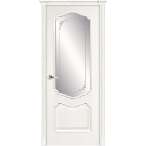 Межкомнатная дверь La Porte серия Classic модель 300.4 ясень бланко со стеклом Джулия