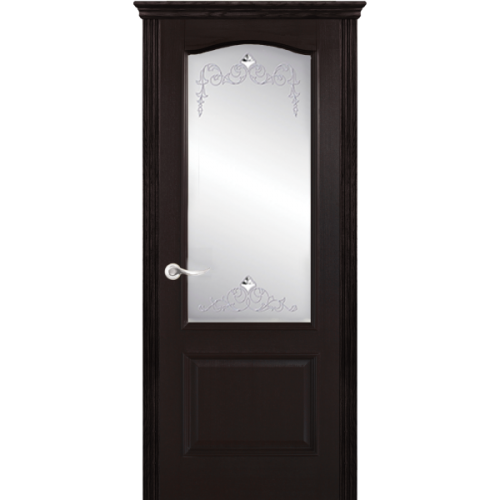 Межкомнатная дверь La Porte серия New Classic модель 200.4 ясень браун контур с бевелсами Муза