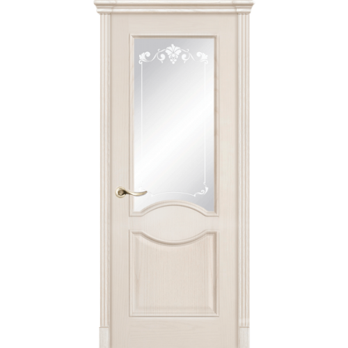 Межкомнатная дверь La Porte серия Classic модель 300.7 ясень карамель со стеклом Аврора