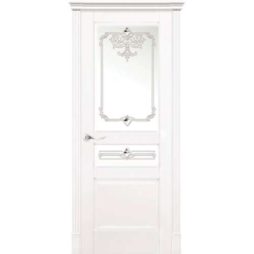 Межкомнатная дверь La Porte серия New Classic модель 200.2 эмаль белая контур с бевелсами Дели
