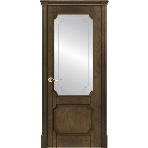 Межкомнатная дверь La Porte серия New Classic модель 200.3 дуб миндаль со стеклом Адель