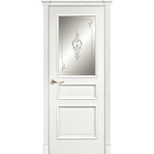 Межкомнатная дверь La Porte серия Classic модель 300.1 ясень бланко с матовым стеклом Алет