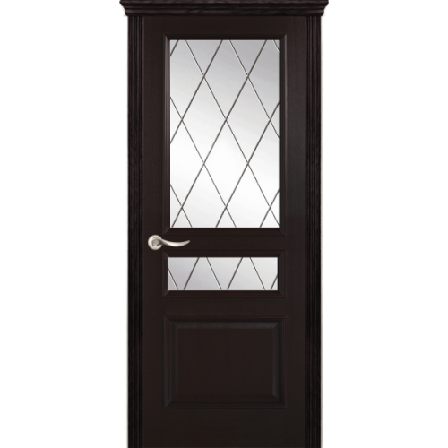 Межкомнатная дверь La Porte серия New Classic модель 200.2 ясень браун со стеклом Ромб