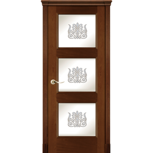 Межкомнатная дверь La Porte серия Classic модель 300.9 красное дерево контур с заливкой Болеро