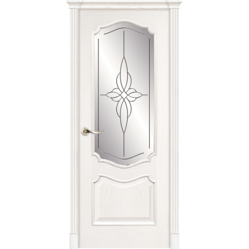Межкомнатная дверь La Porte серия Classic модель 300.4 ясень бланко со стеклом Эстет
