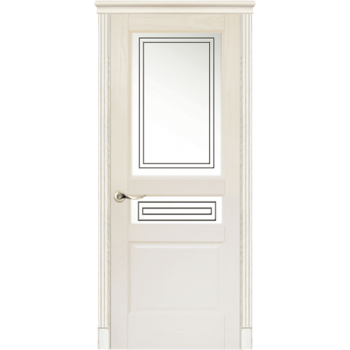 Межкомнатная дверь La Porte серия New Classic модель 200.2 ясень карамель со стеклом квадро