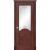 Межкомнатная дверь La Porte серия Classic модель 300.7 красное дерево со стеклом Санта