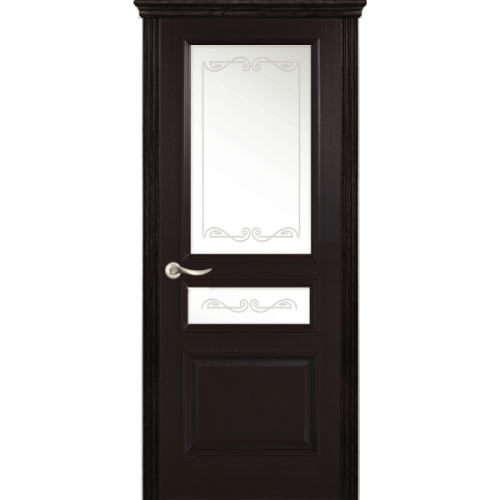 Межкомнатная дверь La Porte серия New Classic модель 200.2 ясень браун с матовым стеклом Крит