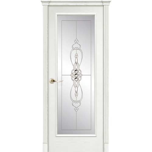 Межкомнатная дверь La Porte серия Classic модель 300.3F ясень бланко контур с бевелсами Мальта