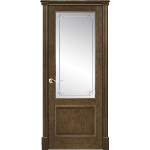 Межкомнатная дверь La Porte серия New Classic модель 200.1 дуб миндаль стекло контур София