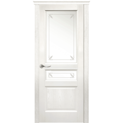 Межкомнатная дверь La Porte серия New Classic модель 200.2 ясень бланко со стеклом Прима