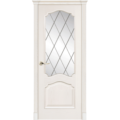 Межкомнатная дверь La Porte серия Classic модель 300.5 ясень карамель со стеклом Ромб
