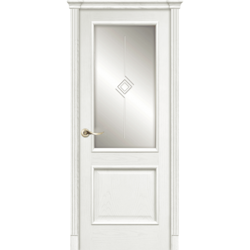 Межкомнатная дверь La Porte серия Classic модель 300.3 ясень бланко со стеклом Дельта