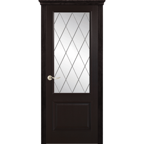 Межкомнатная дверь La Porte серия New Classic модель 200.1 ясень браун со стеклом Ромб
