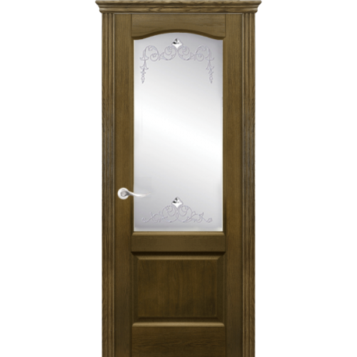 Межкомнатная дверь La Porte серия New Classic модель 200.4 дуб коньяк контур с бевелсами Муза