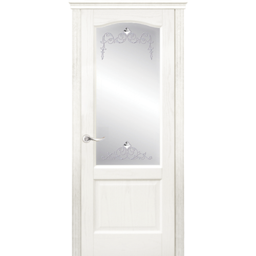 Межкомнатная дверь La Porte серия New Classic модель 200.4 ясень бланко контур с бевелсами Муза