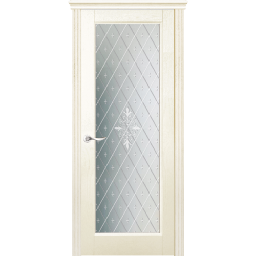 Межкомнатная дверь La Porte серия New Classic модель 200.6 ясень карамель со стеклом Лилия