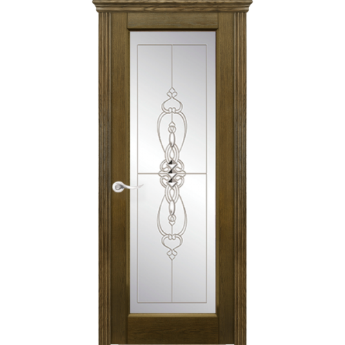 Межкомнатная дверь La Porte серия New Classic модель 200.6 дуб коньяк контур с бевелсами Мальта