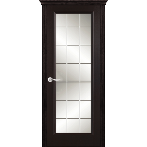 Межкомнатная дверь La Porte серия New Classic модель 200.6 ясень браун со стеклом Грани