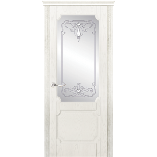 Межкомнатная дверь La Porte серия New Classic модель 200.3 ясень бланко контур с бевелсами Винтаж