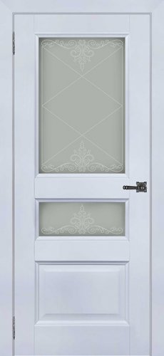 Межкомнатная дверь Regidoors Gracia Аликанте-2 шпон серый Ral 7047 стекло