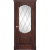 Межкомнатная дверь La Porte серия Classic модель 300.4 красное дерево со стеклом Ромб