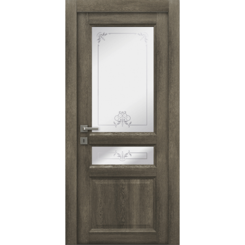 Межкомнатная дверь La Porte серия Master модель 400.3 табакко стекло Виола