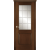 Межкомнатная дверь La Porte серия Classic модель 300.3 красное дерево со стеклом Грани