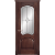 Межкомнатная дверь La Porte серия Classic модель 300.5 красное дерево со стеклом Арго