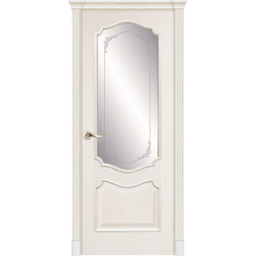 Межкомнатная дверь La Porte серия Classic модель 300.4 ясень карамель со стеклом Джулия