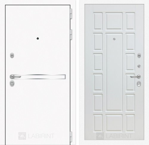 Входная дверь Лабиринт Line White 12 - Белое дерево