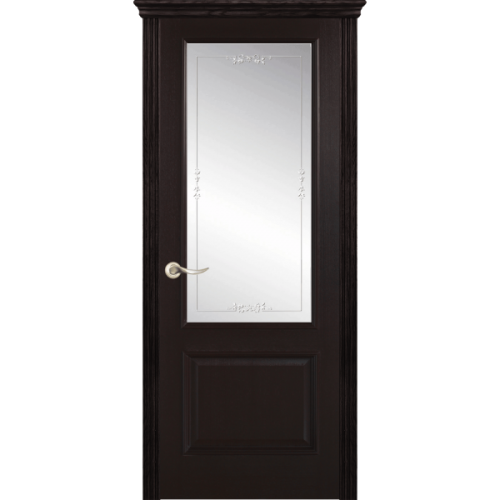 Межкомнатная дверь La Porte серия New Classic модель 200.1 ясень браун матовое стекло Эльза